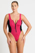 Bond-eye Splice Zip Front One Piece